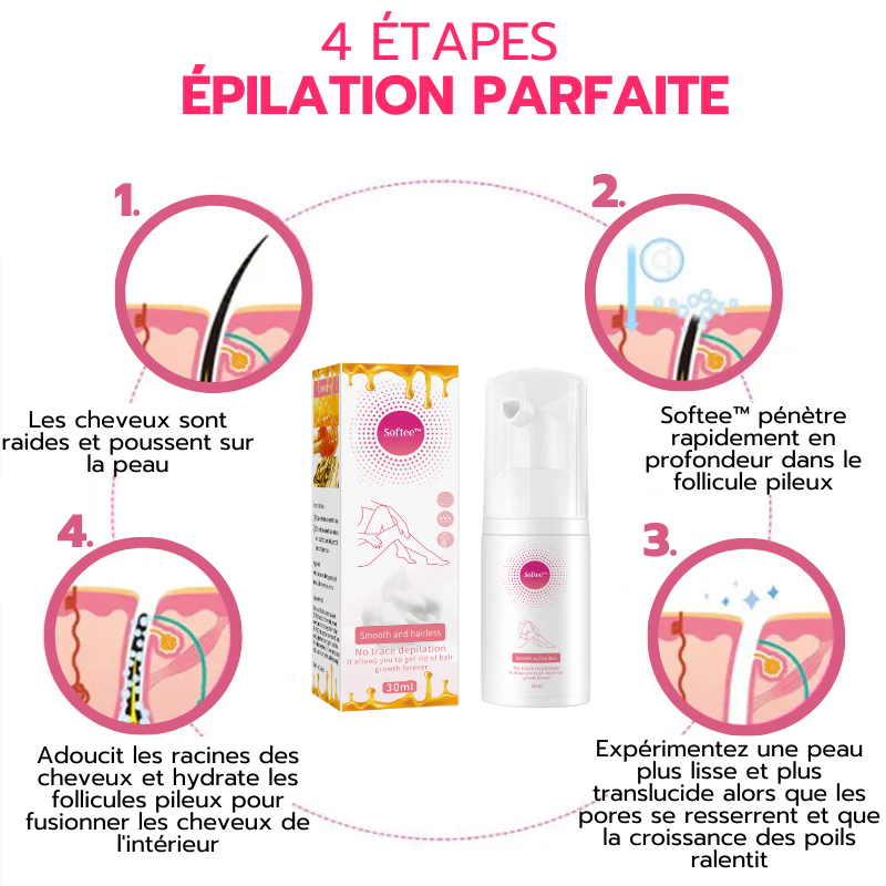 Softee™ Mousse d'épilation à la cire d'abeille